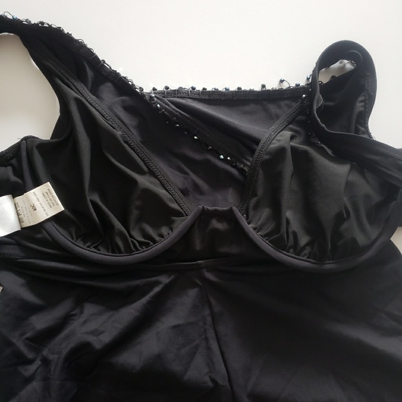Roxanne Collection Black Beaded Bathing Suit 34C - Picture 8 of 8